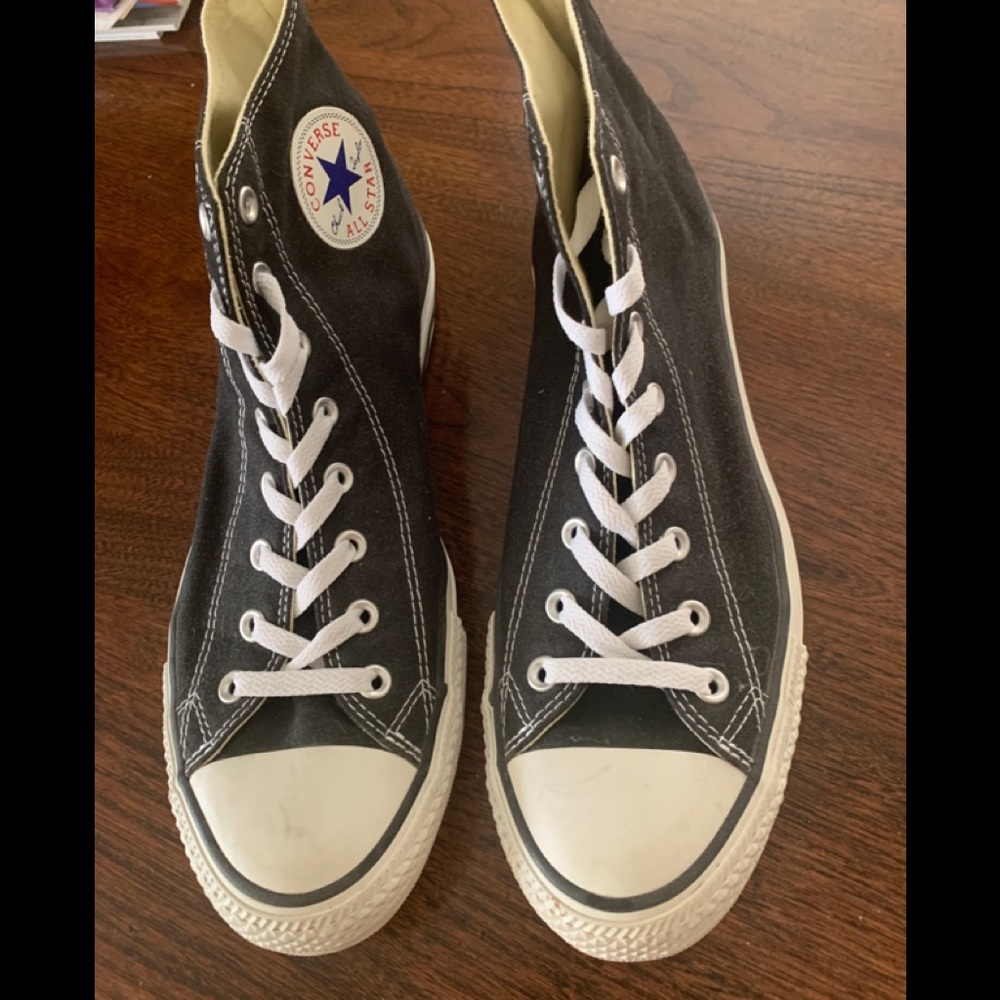 Men’s all star canvas high tops very clean .